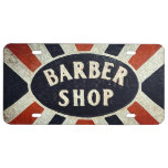 Barbershop License Plate at Zazzle