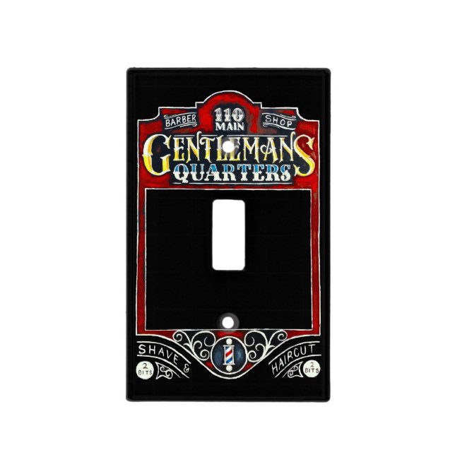 Barbershop Light Switch Cover (Front)