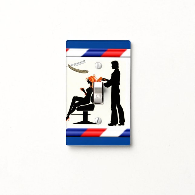 Barbershop Light Switch Cover (In Situ)