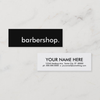 barbershop. mini business card