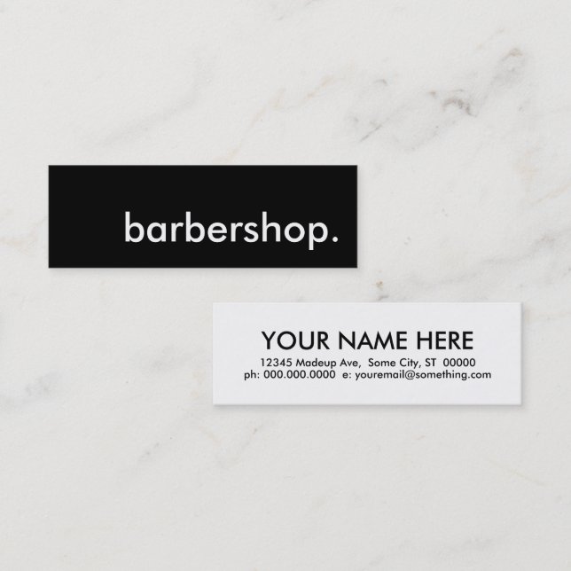 barbershop. mini business card (Front/Back)