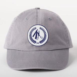 Barbershop modern simple circle logo patch