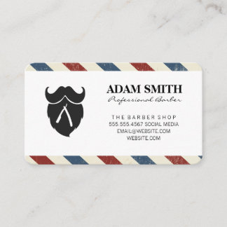 Barbershop Mustache Beard Appointment Card