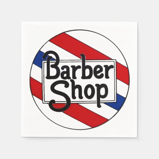 Barbershop Paper Napkins (Front)