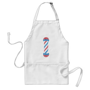 barbershop pole adult apron