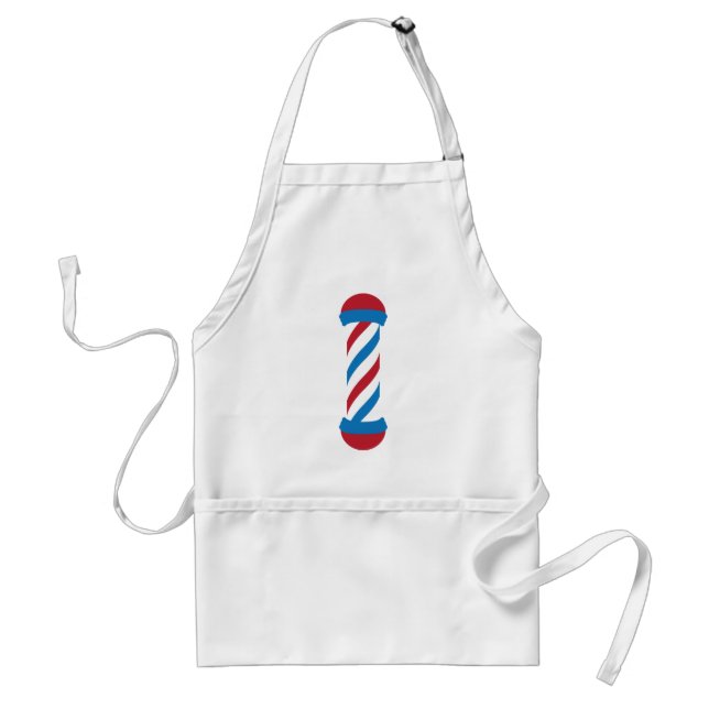 barbershop pole adult apron (Front)