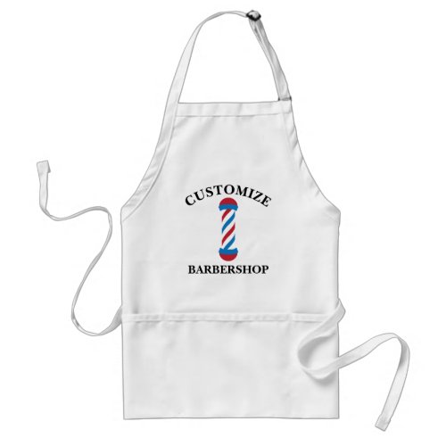 barbershop pole adult apron