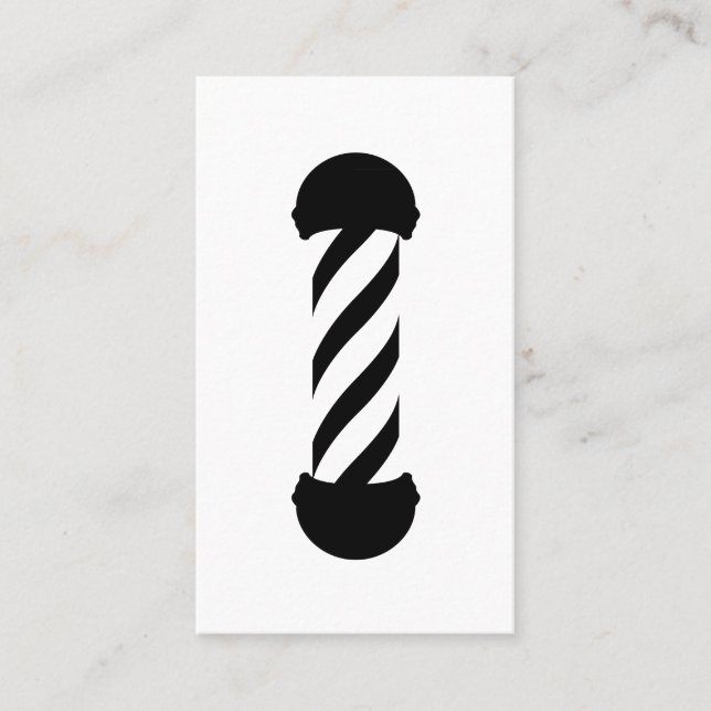 barbershop pole business card (Front)