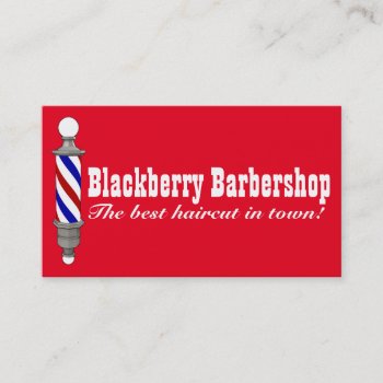 Barbershop Pole Business Card by BarbeeAnne at Zazzle