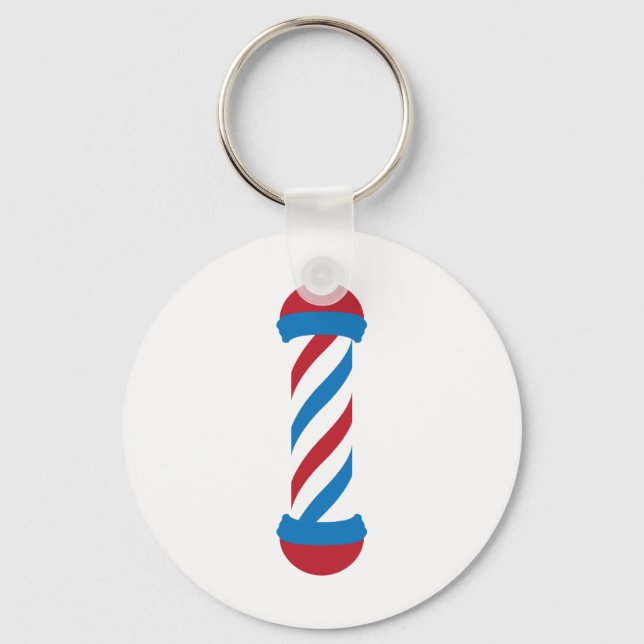 barbershop pole keychain (Front)