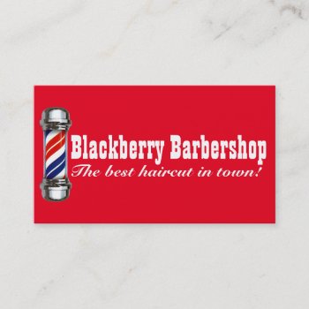Barbershop Pole Two Business Card by BarbeeAnne at Zazzle