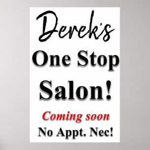 Barbershop Posters One Stop Salon Coming Soon