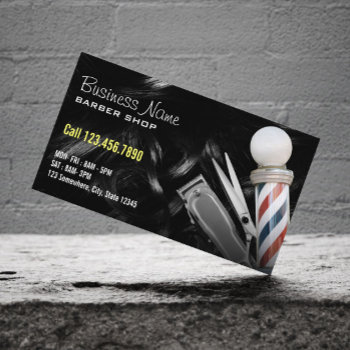 Barbershop Professional Hair Clipper Barber Business Card by cardfactory at Zazzle