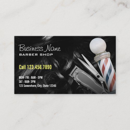 Barbershop Professional Hair Clipper Barber Business Card