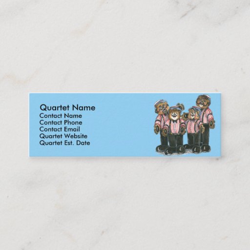 Customizable Barbershop Quartet Business Card