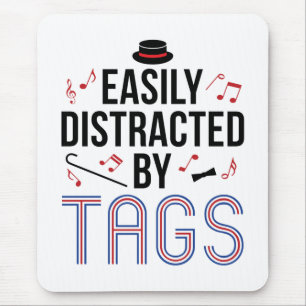 Barbershop Quartet Easily Distracted by Tags Mouse Pad