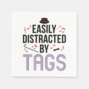 Barbershop Quartet Easily Distracted by Tags Napkins