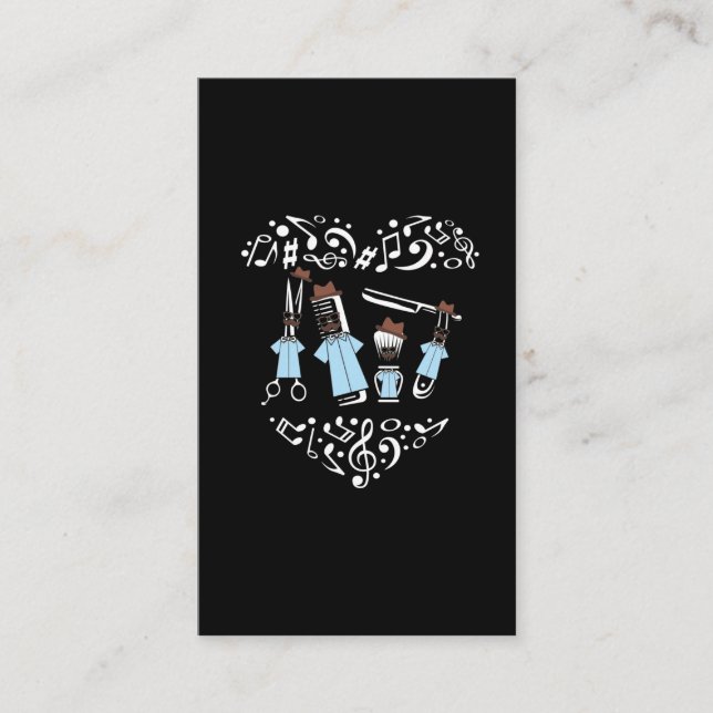 Barbershop Quartet Musical Notes Band Humor Business Card (Front)