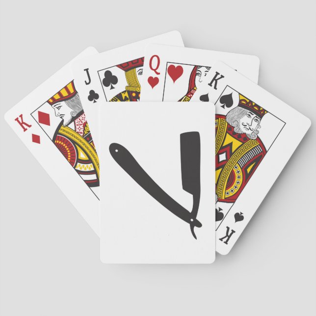 barbershop razor poker cards (Back)