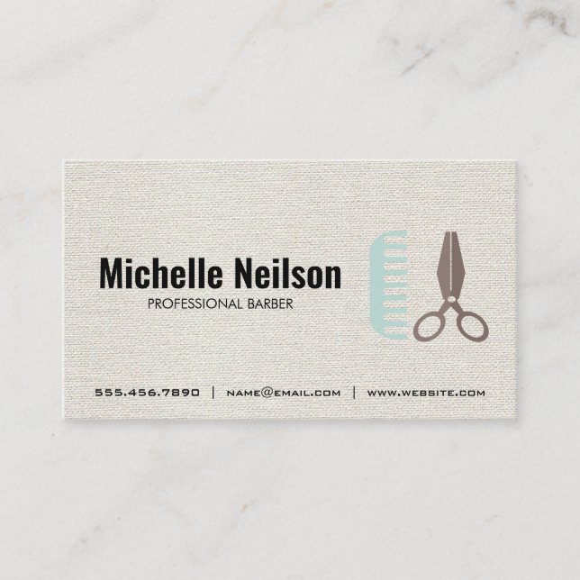 Barbershop Scissors | Stylist Business Card (Front)