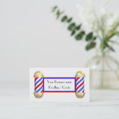 Barbershop scroll business card (Standing Front)