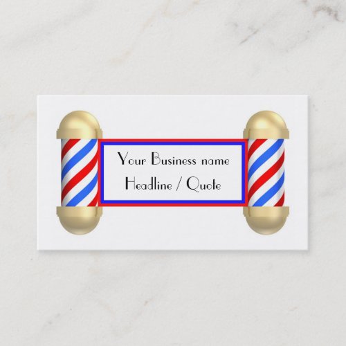 Barbershop scroll business card template