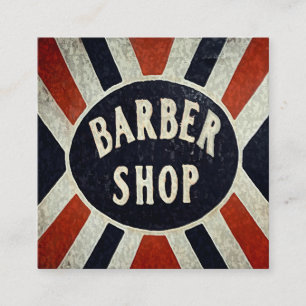 Barbershop Sign Square Personalize Square Business Card