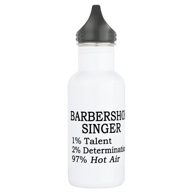 Barbershop Singer Hot Air Stainless Steel Water Bottle (Left)