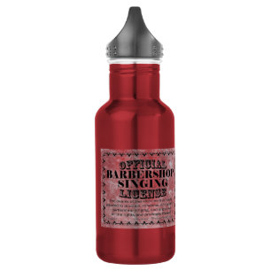 Barbershop Singing License Stainless Steel Water Bottle