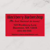 Barbershop Stained Glass Business Card (Back)