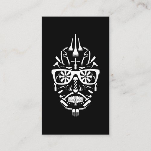 barbershop sugar skull stamp card