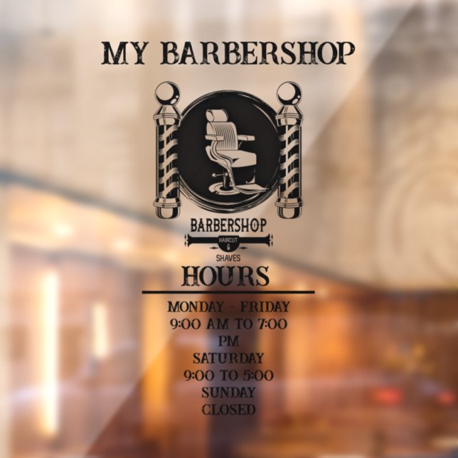 Barbershop Window Cling (Sheet 2)