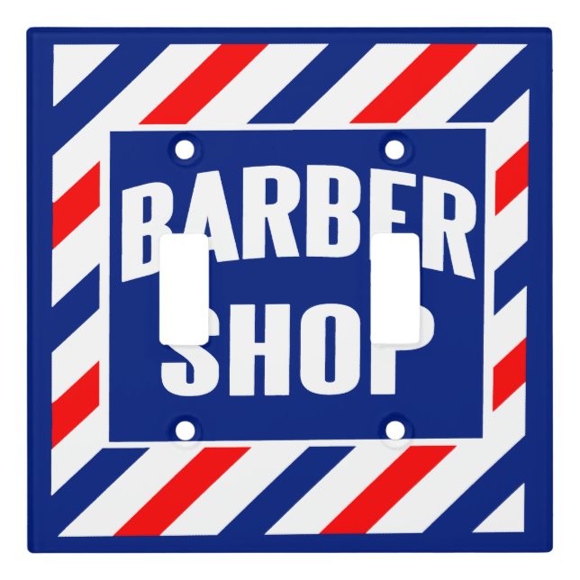 Barbershop Window Sign Light Switch Cover (Front)