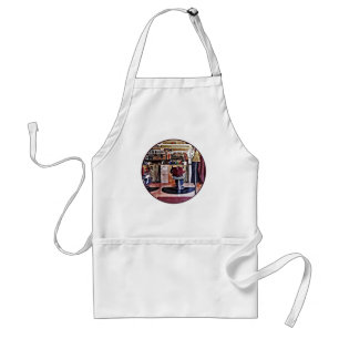 Barbershop With Coat Rack Adult Apron