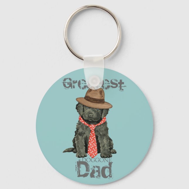 Barbet Dad Keychain (Front)