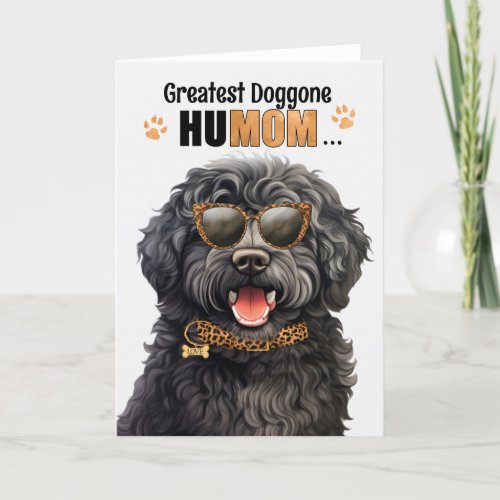 Barbet Dog Greatest HuMOM Mothers Day Holiday Card