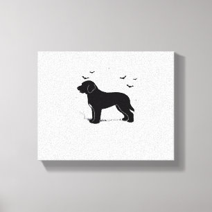 Barbet Dog – Halloween Moon Silhouette Oversized T Canvas Print