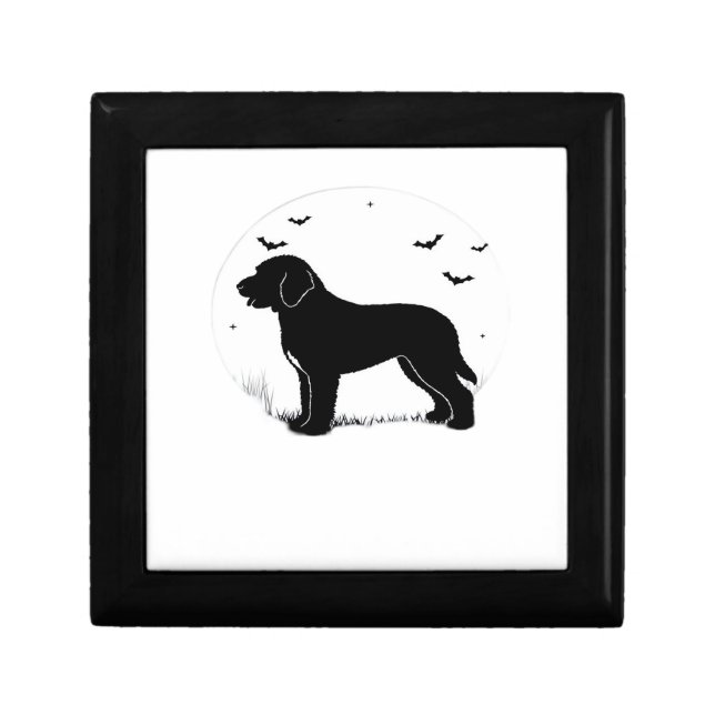 Barbet Dog – Halloween Moon Silhouette Oversized T Gift Box (Front)