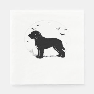 Barbet Dog – Halloween Moon Silhouette Oversized T Napkins