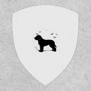 Barbet Dog – Halloween Moon Silhouette Oversized T Patch