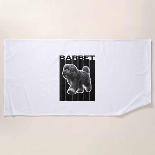 Barbet dog lovers  beach towel