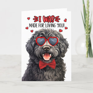 Barbet Dog Made for Loving You Valentine Holiday Card