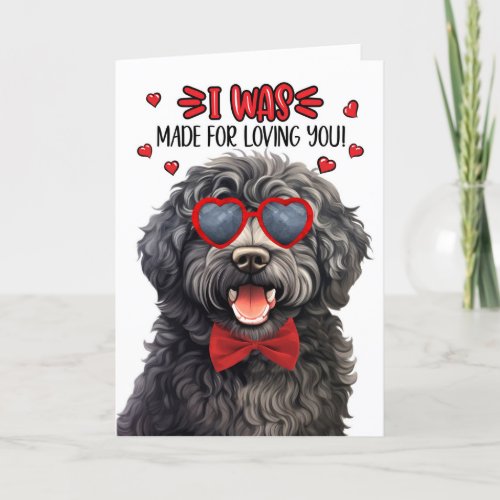 Barbet Dog Made for Loving You Valentine Holiday Card