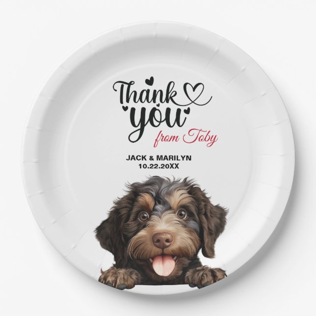 Barbet Dog Paper Plates (Front)