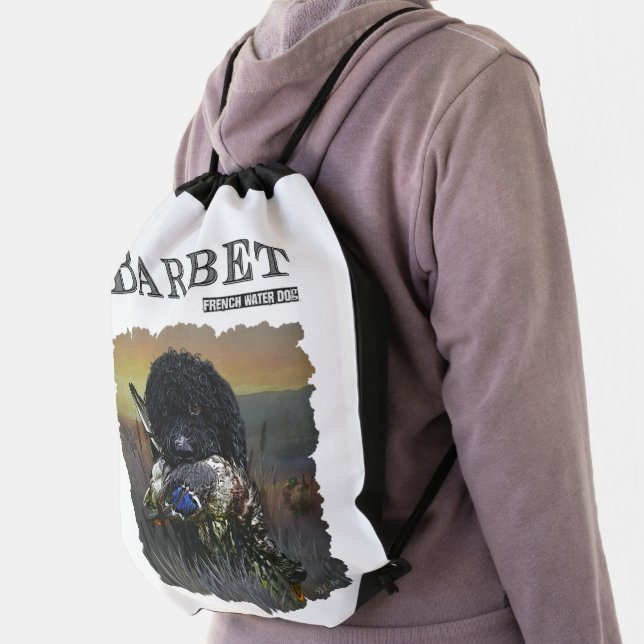 Barbet , 	French Water Dog  Drawstring Bag (Insitu)