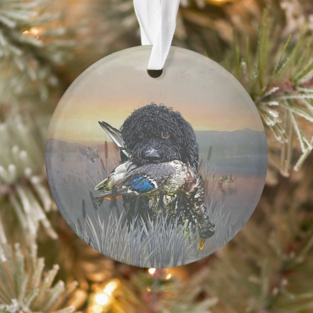 Barbet , 	French Water Dog   Ornament (Tree)