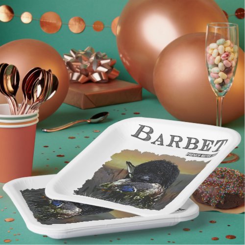 Barbet  	French Water Dog   Paper Plates