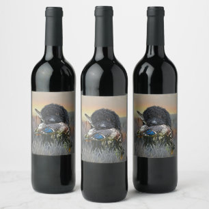 Barbet , French Water Dog Wine Label