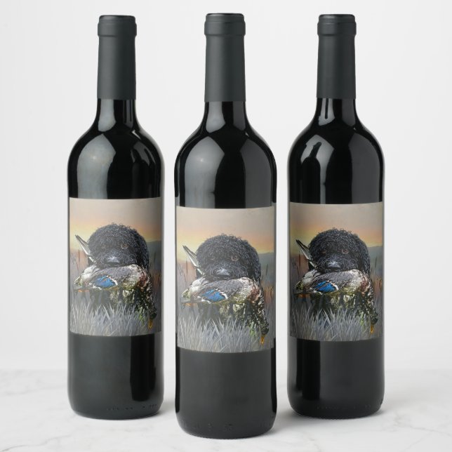 Barbet , 	French Water Dog   Wine Label (Bottles)