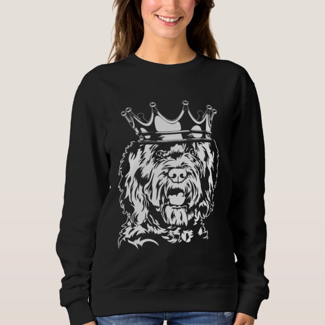 Barbet with crown dog hound dog mom sweatshirt (Front)